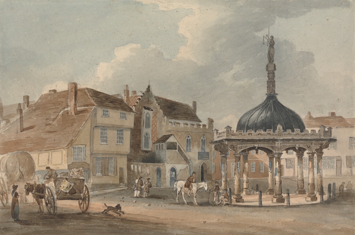 George Frost - Corn Hill and Moot Hall, Ipswich