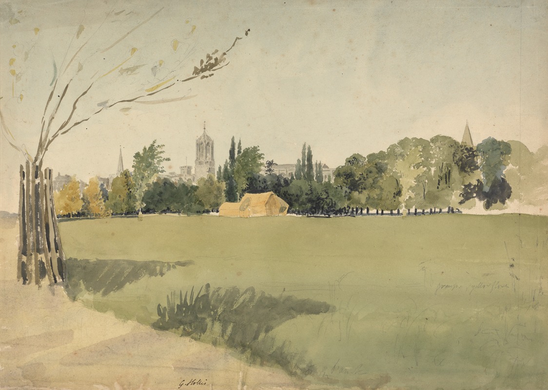 George Hollis - Christ Church from the Meadows