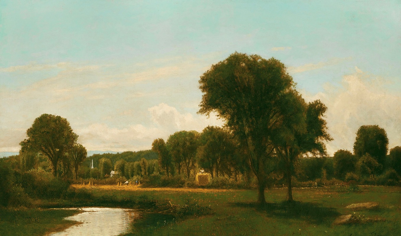 George Inness - Medfield Landscape