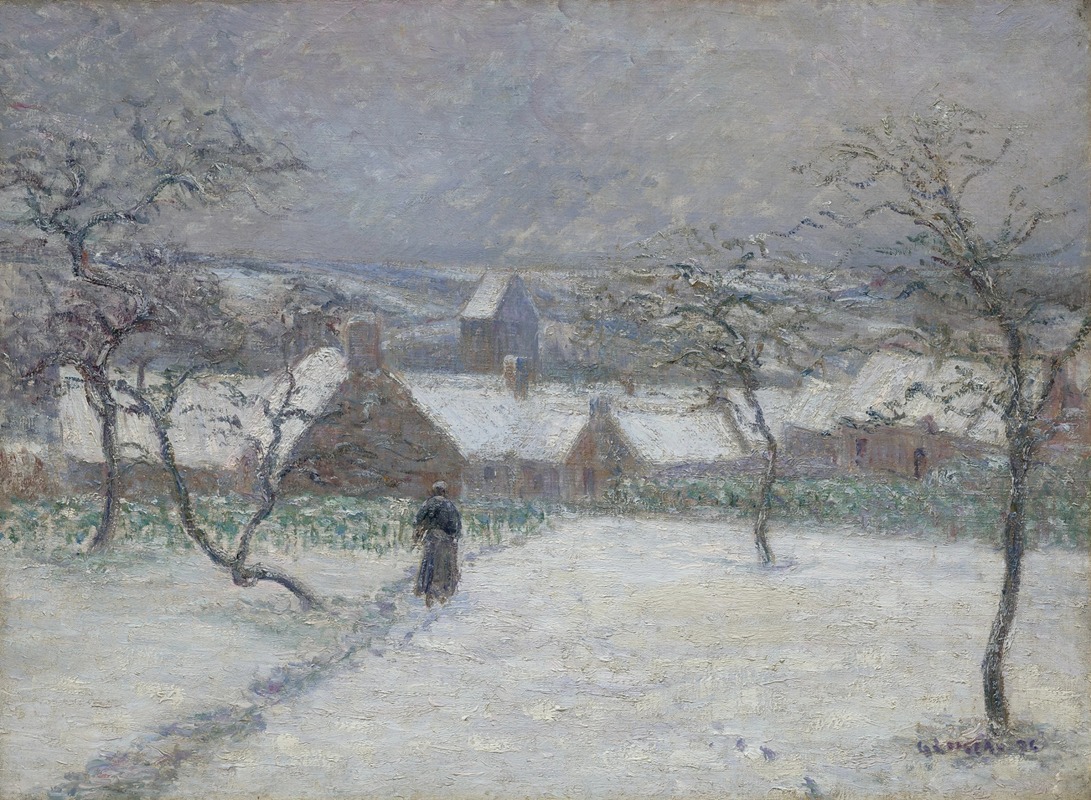 Gustave Loiseau - La Neige à Mortain (Manche)