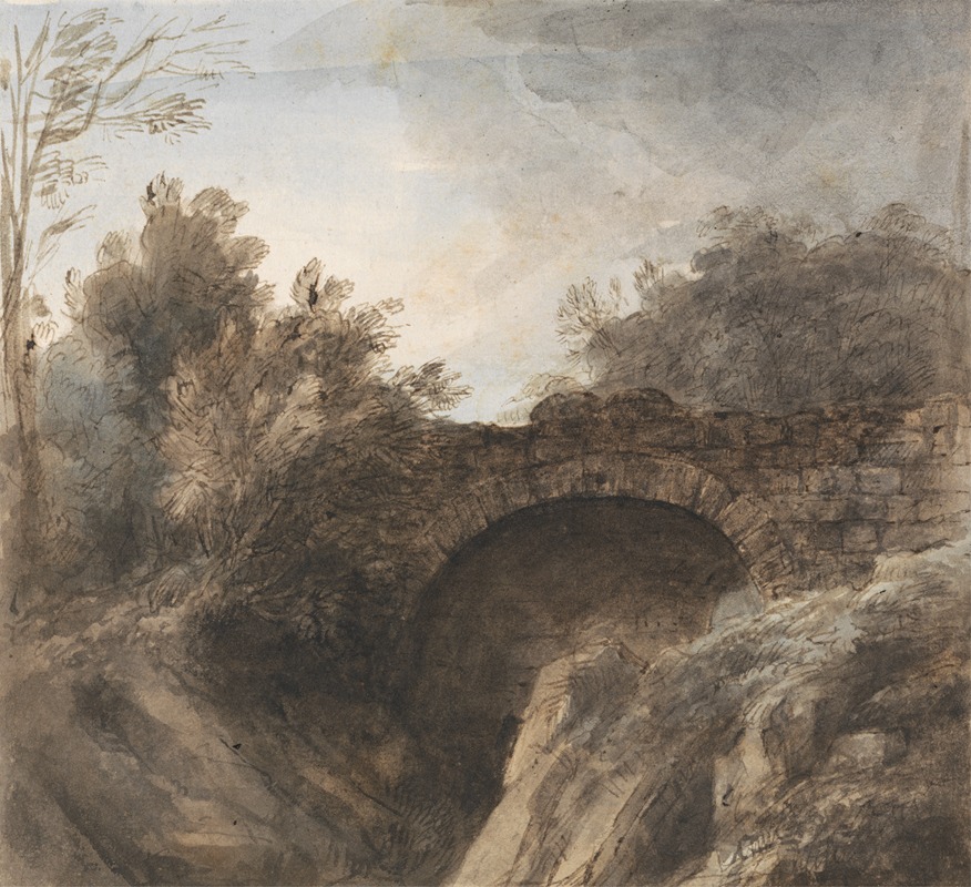 Heneage Finch, 4th Earl of Aylesford - Bridge Over a Deep Gorge