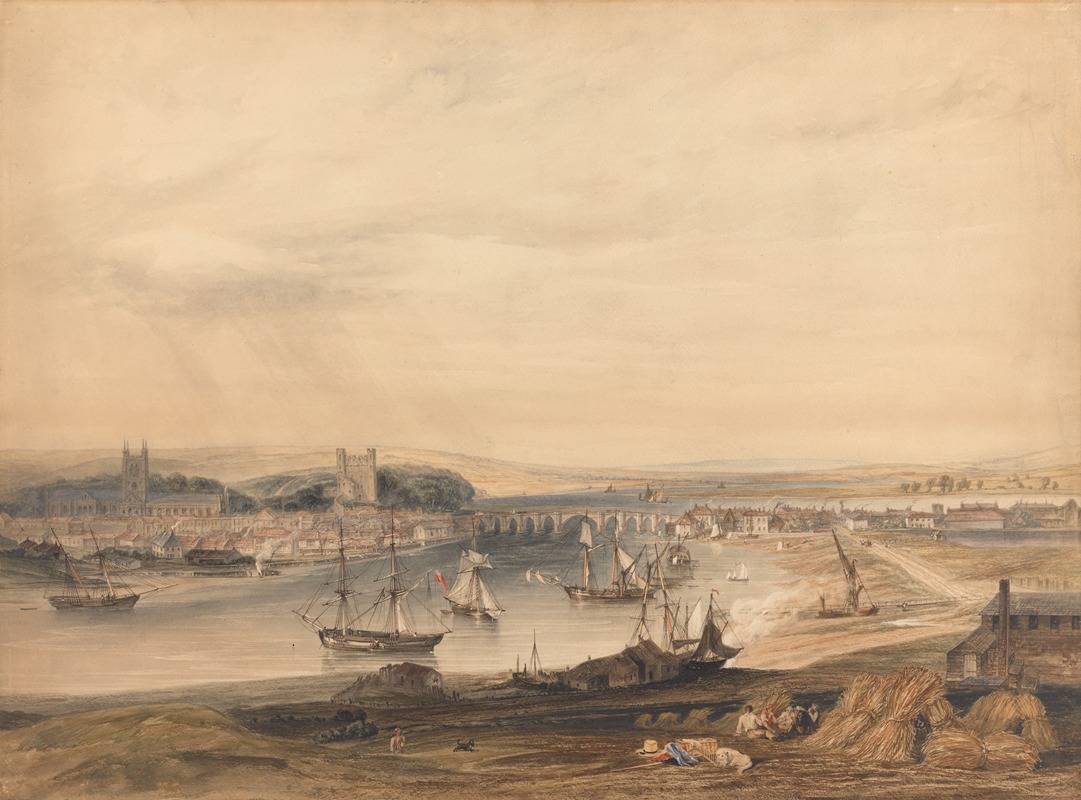 Henry Gastineau - A View of Rochester, the Town and Harbour