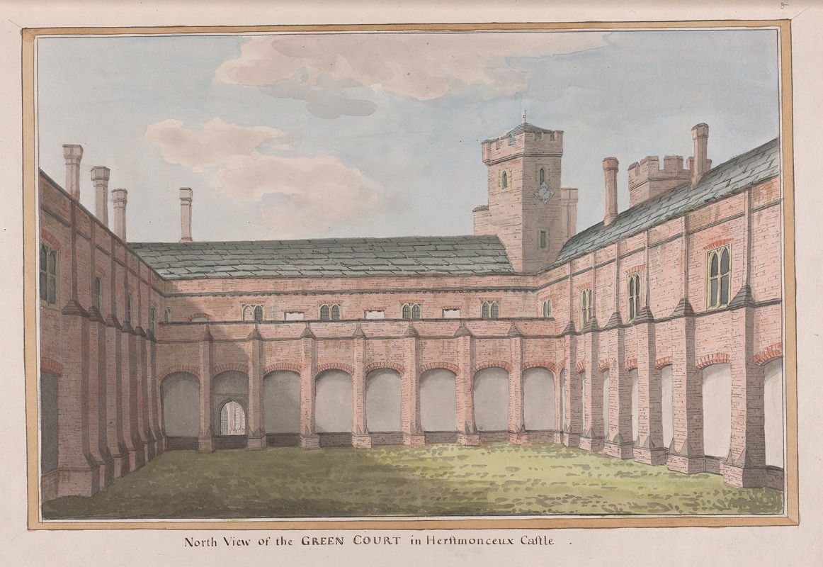 James Lambert of Lewes - Herstmonceux Castle, East Sussex: North View of the Green Court