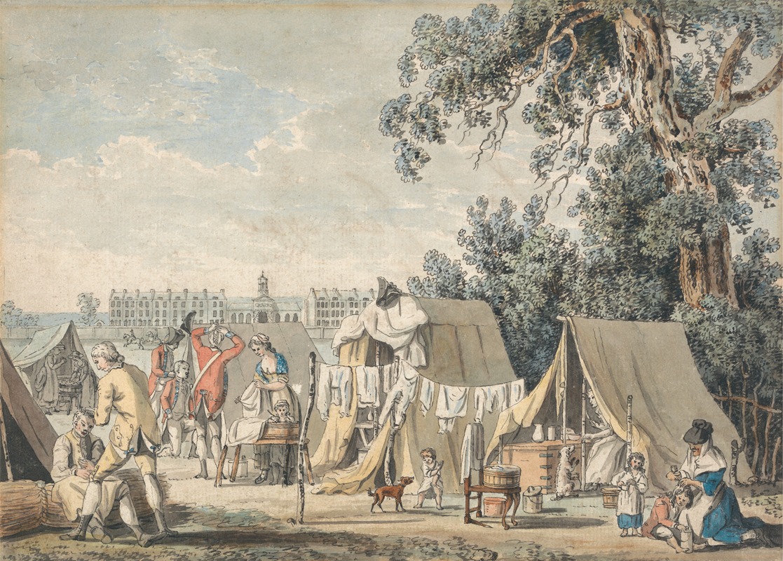 James Malton - A Military Encampment in Hyde Park