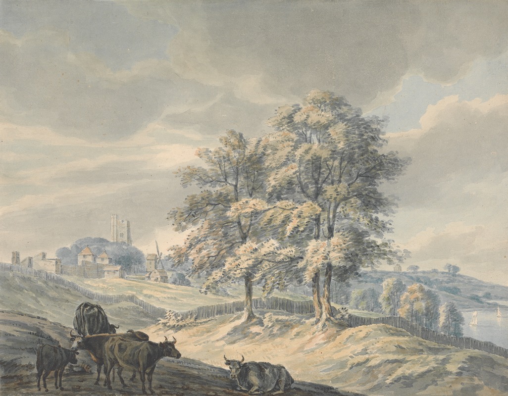 John Cleveley the younger - View looking towards St. Margaret’s, Rochester, Kent