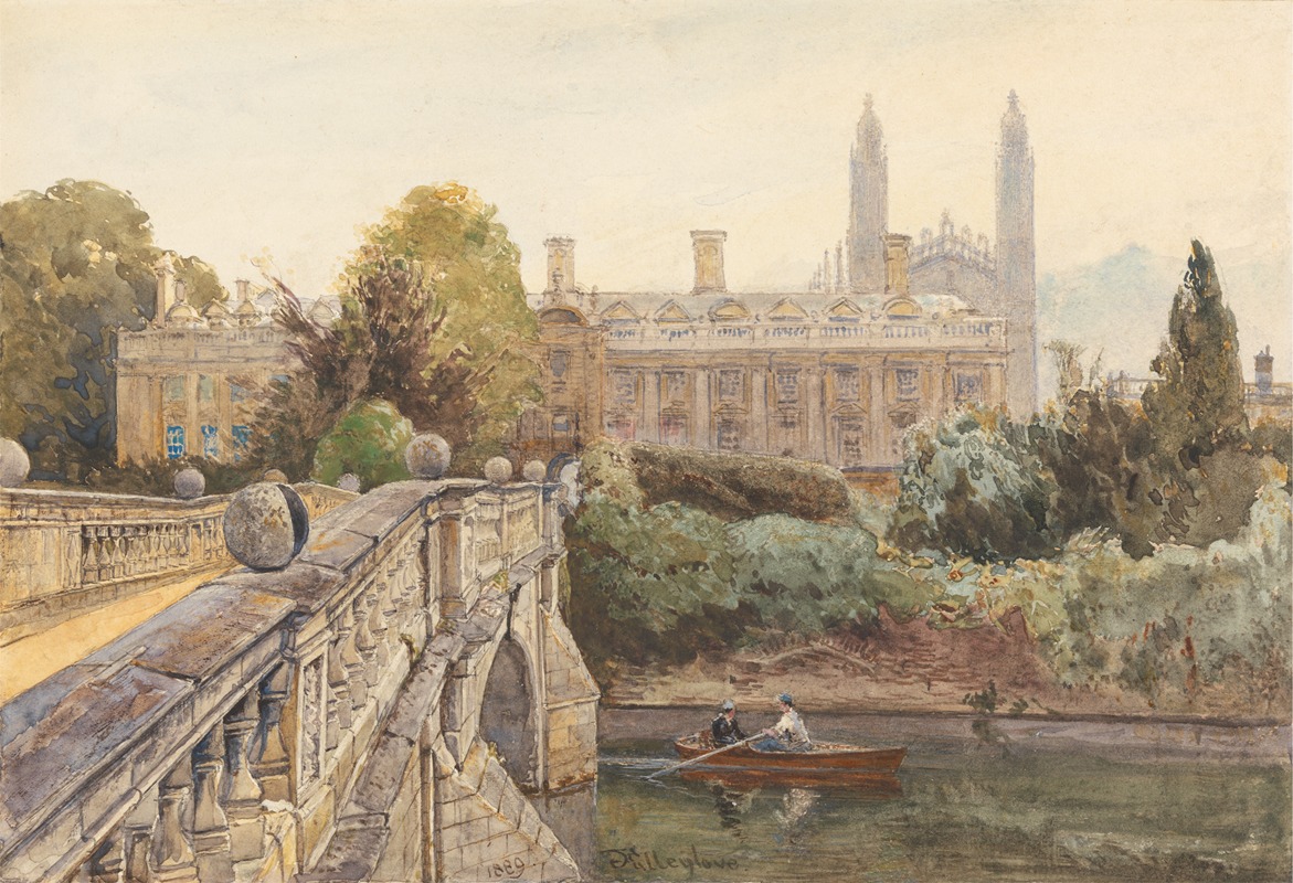 John Fulleylove - Clare College and Bridge over the Cam with King’s College in the background