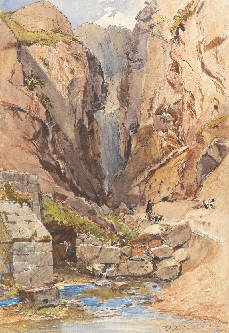 John Fulleylove - The Castalian Spring, Delphi