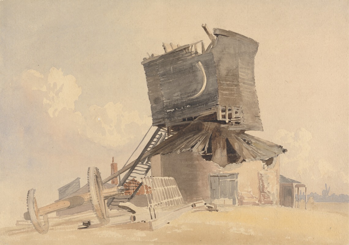 John Middleton - A Storm Damaged Windmill