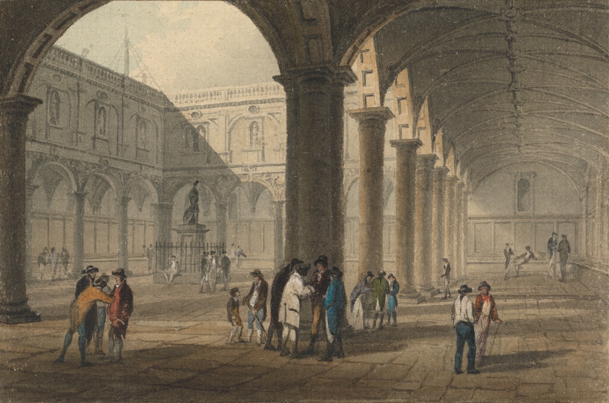 John Preston Neale - The Quadrangle of the Royal Exchange