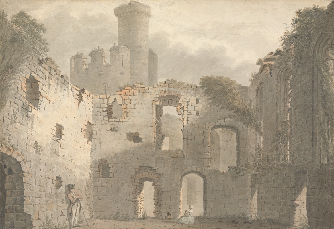 John Roe of Warwick - Conway Castle, a View of the Interior