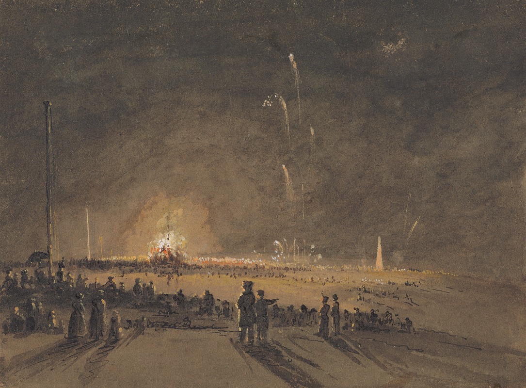 John Wilson Carmichael - A Fireworks Display