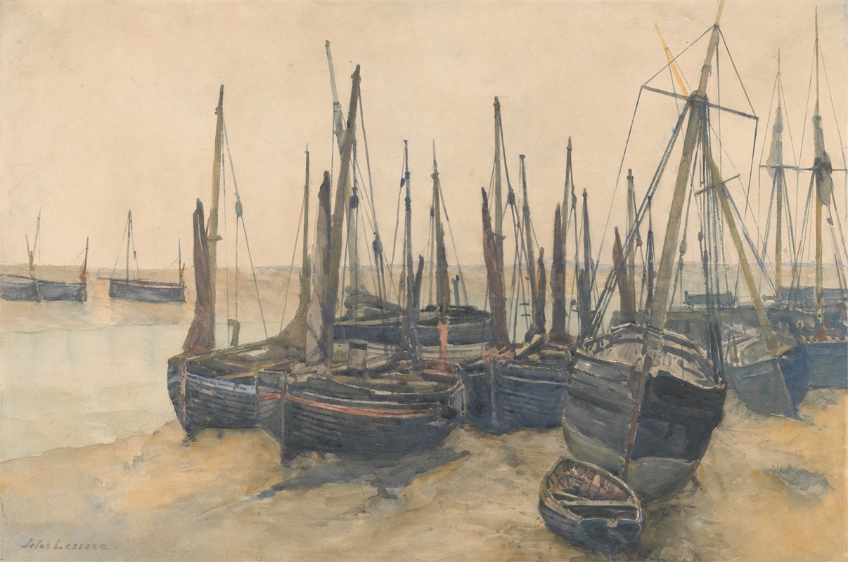 Jules Lessore - Fishing Boats Moored