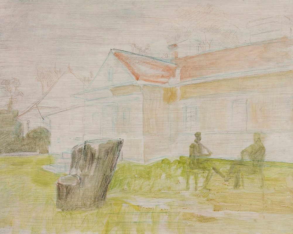 Jacek Malczewski - Manor house sketch – Lusławice