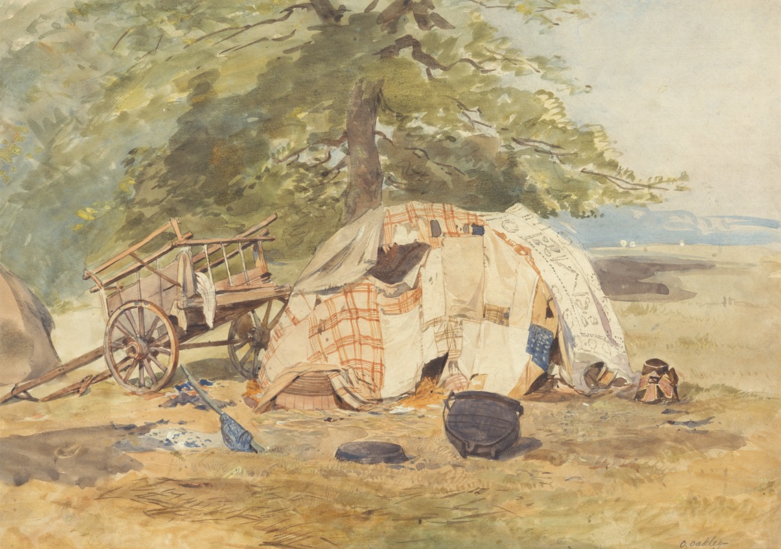 Octavius Oakley - A Gypsy Encampment