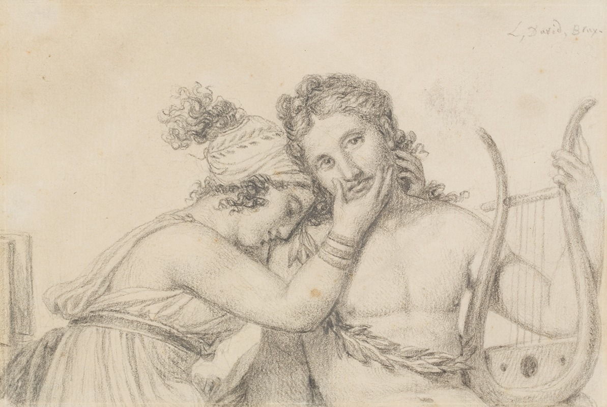Jacques Louis David - Orpheus en Eurydice