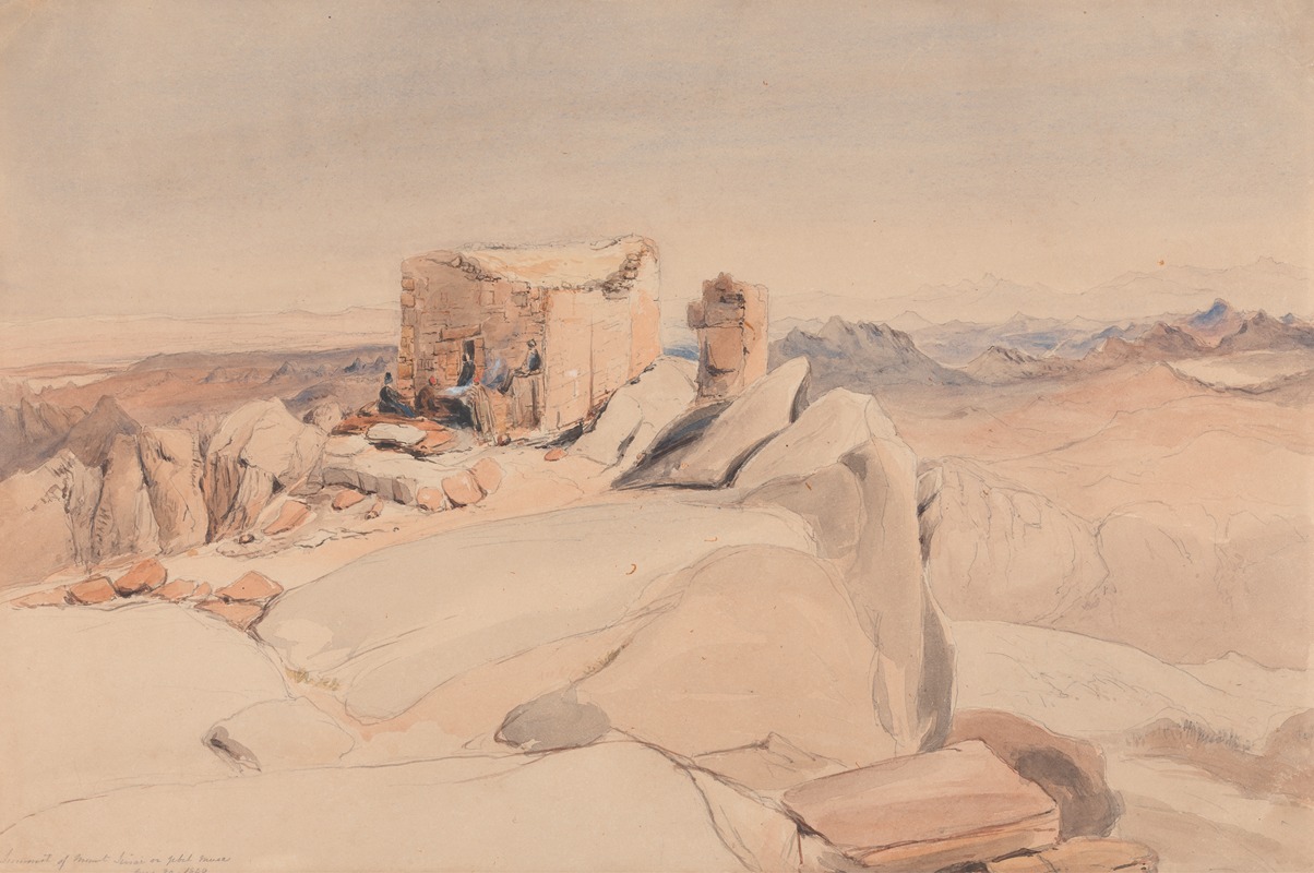 Rev. Edward Thomas Daniell - Summit of Mount Sinai or Jebel Musa