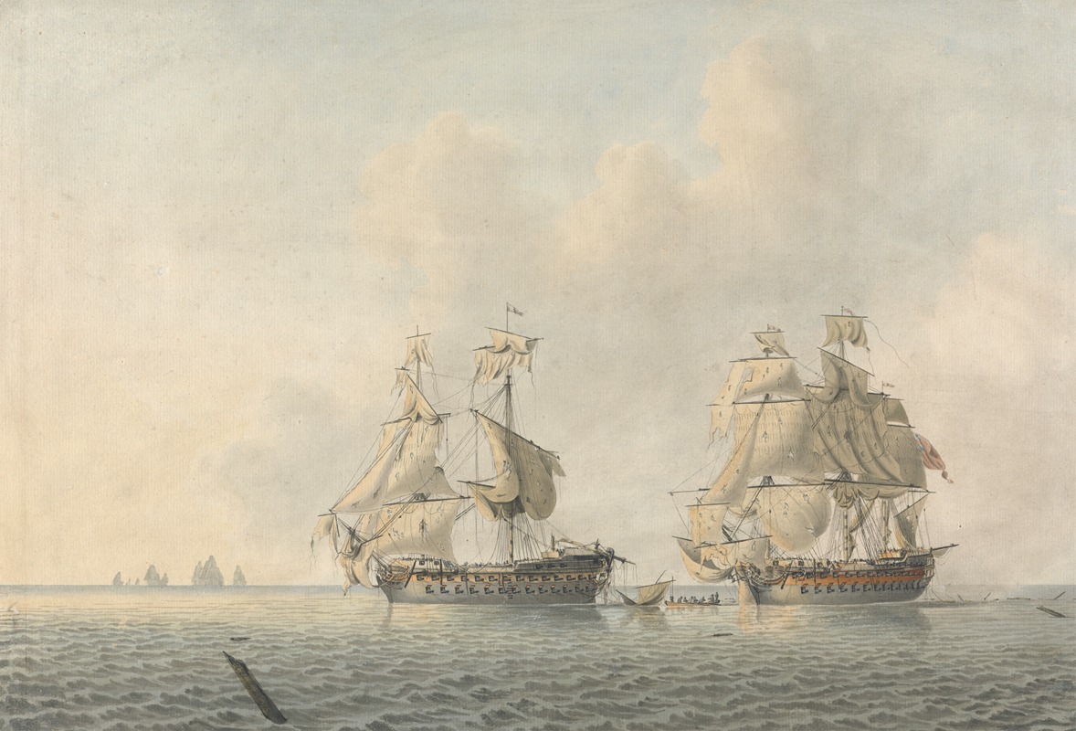 Robert Cleveley - An English Man-of-War Taking Possession of a Ship