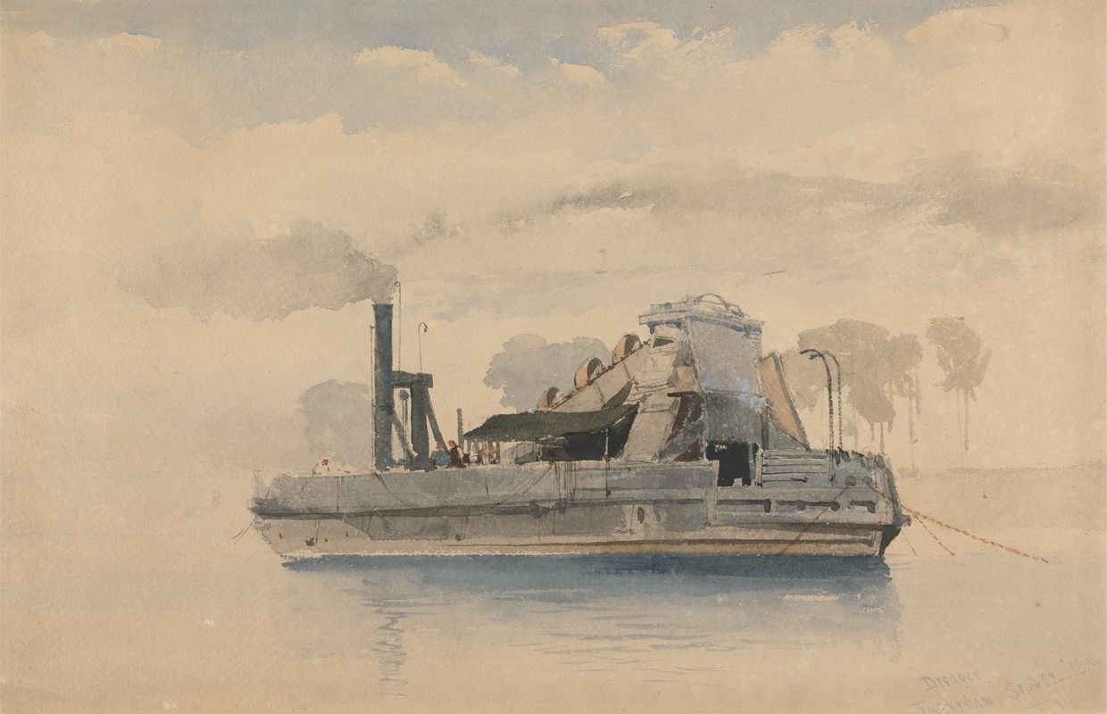 Thomas Charles Leeson Rowbotham - Dredger at Twickenham, September 22, 1874