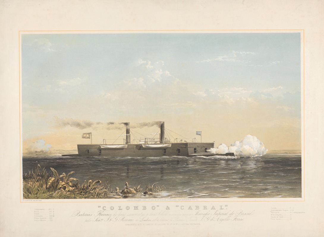 Thomas Goldsworth Dutton - Colombo and Cabral (Floating Batteries Built for the Imperial Brazilian Navy)