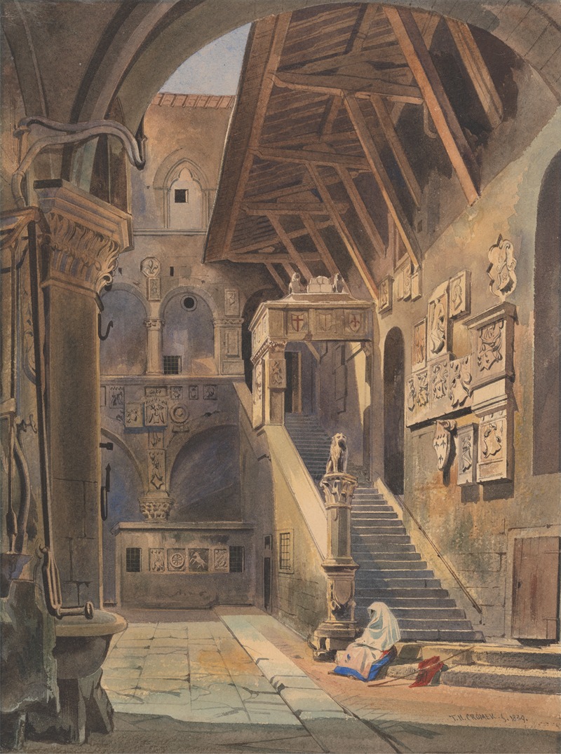 Thomas Hartley Cromek - Court of the Bargello, Florence