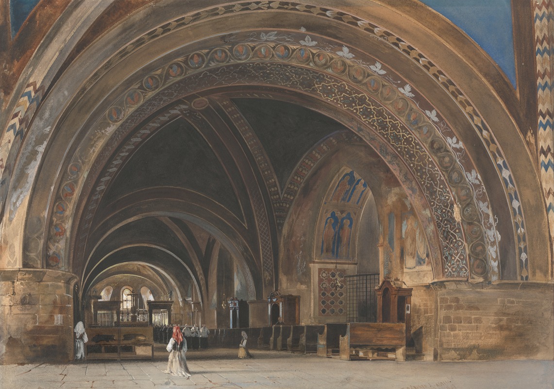 Thomas Hartley Cromek - The Interior of the Lower Basilica of St. Francis of Assisi