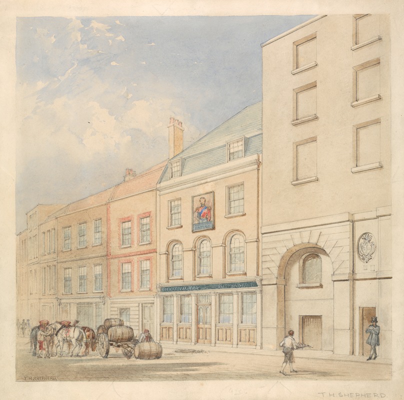 Thomas Hosmer Shepherd - The Prince Albert, 11 Coopers Row, Crutched Friars, and Cooper’s Bonded Vaults and Tea Warehouses