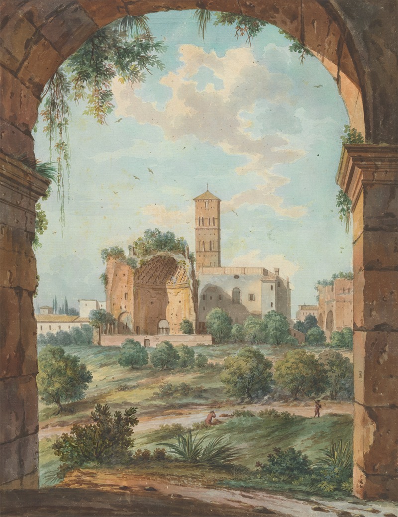 Willey Reveley - Rome with Ruins seen Through an Archway