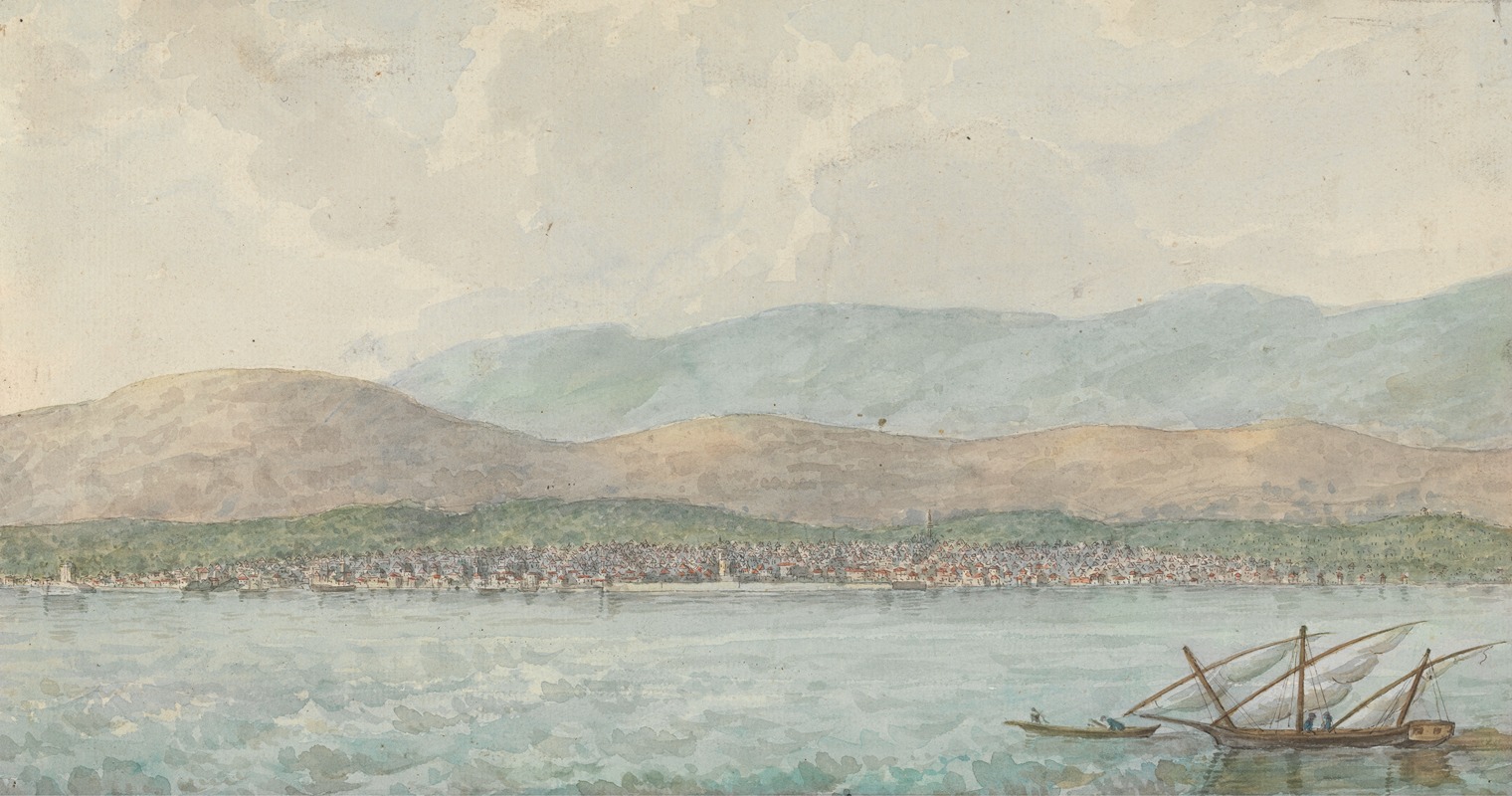 Willey Reveley - View of a Harbour and Town From the Sea, Turkey