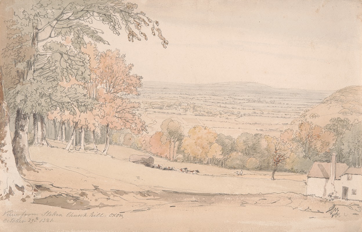 William Alfred Delamotte - View from Stokenchurch Hill, Buckinghamshire