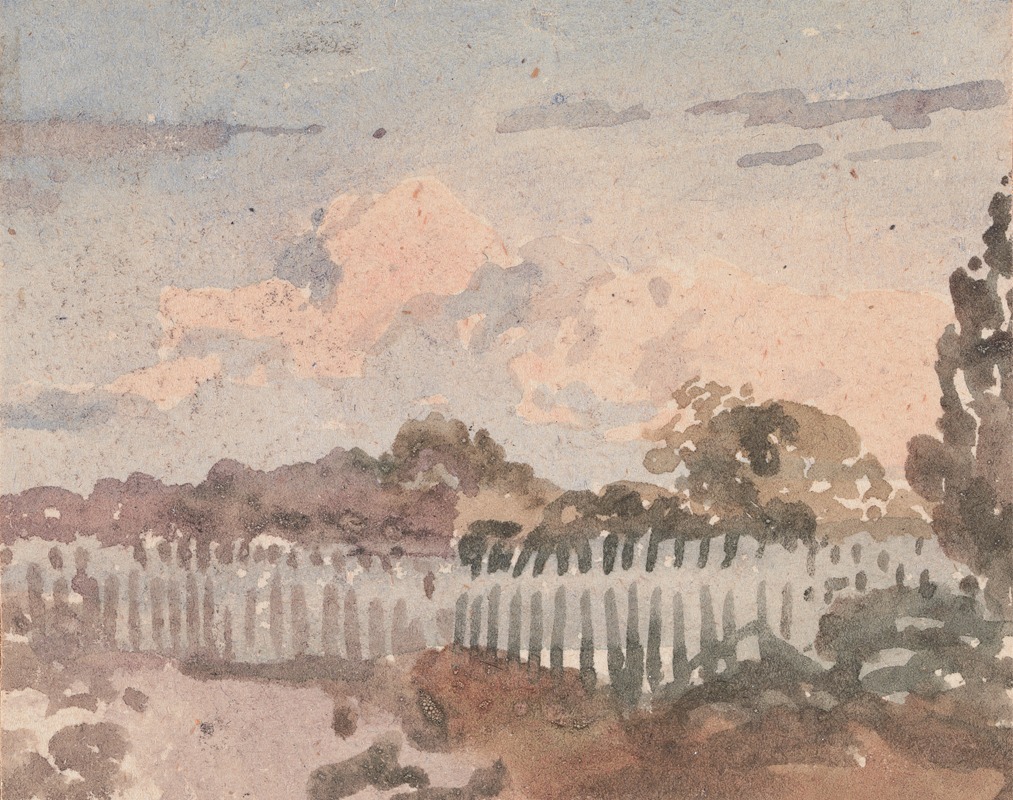William Collins - Landscape with Fence