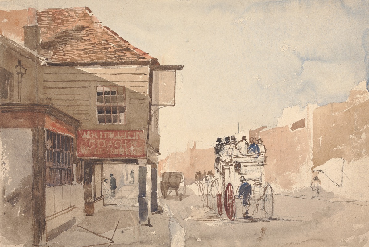 William Evans of Bristol - The ‘Royal’ Coach Outside the White Lion Inn