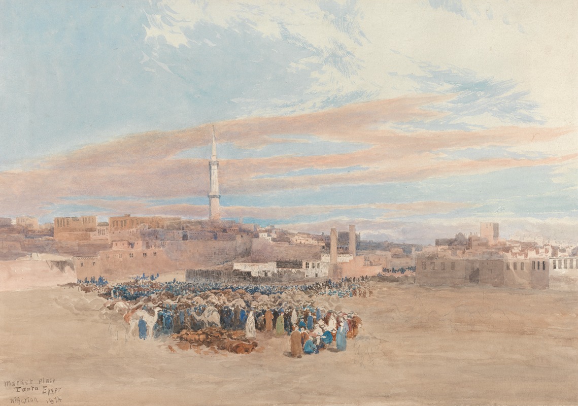 William Paton Burton - The Market Place, Tanta, Egypt