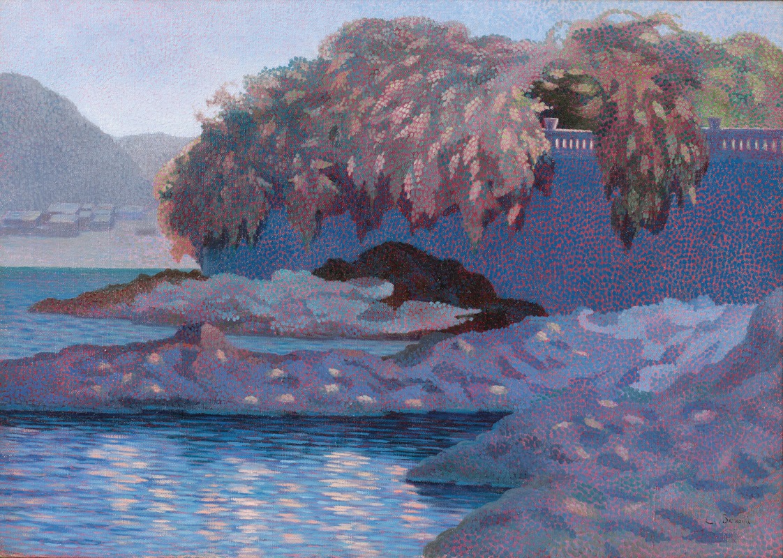 Alberto Bonomi - A Lake at Dusk