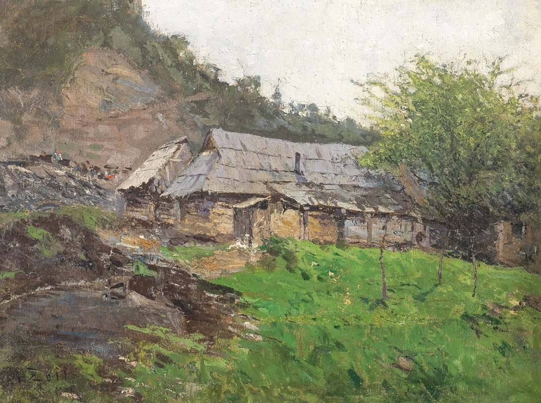 Alfred Zoff - A Landscape with a Hut