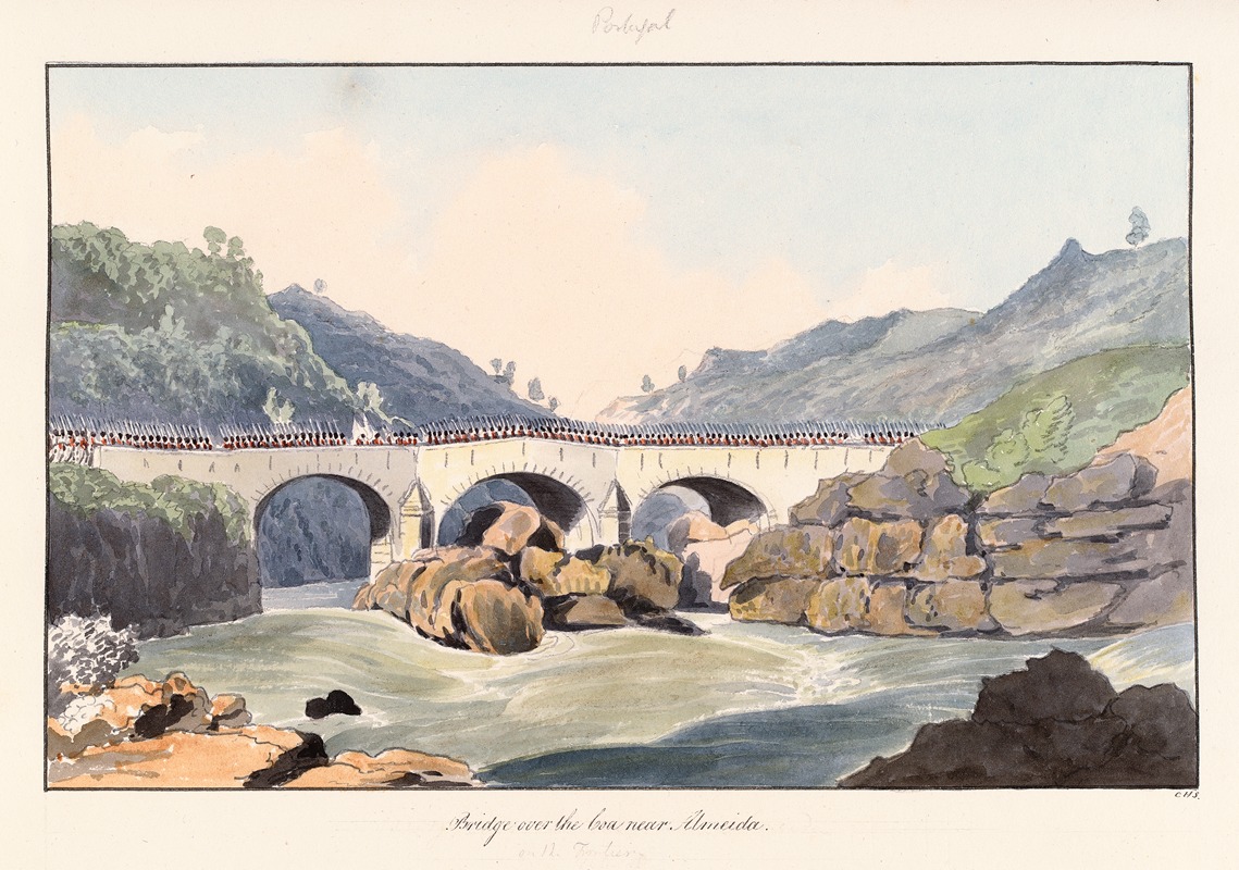 Charles Hamilton Smith - Bridge over the Coa near Almeida