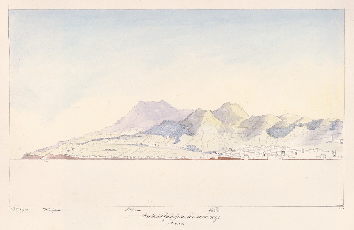 Charles Hamilton Smith - Punta del Gada from the Anchorage; Azores