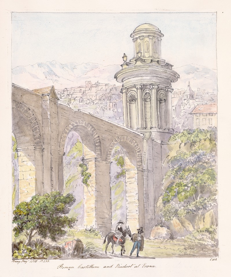 Charles Hamilton Smith - Roman Castellum and Viaduct at Evora