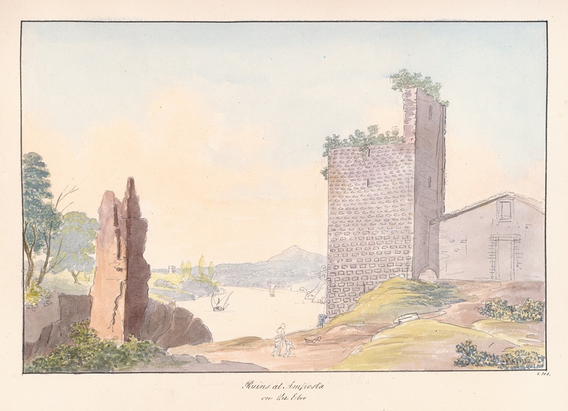 Charles Hamilton Smith - Ruins at Amposta on the Ebro
