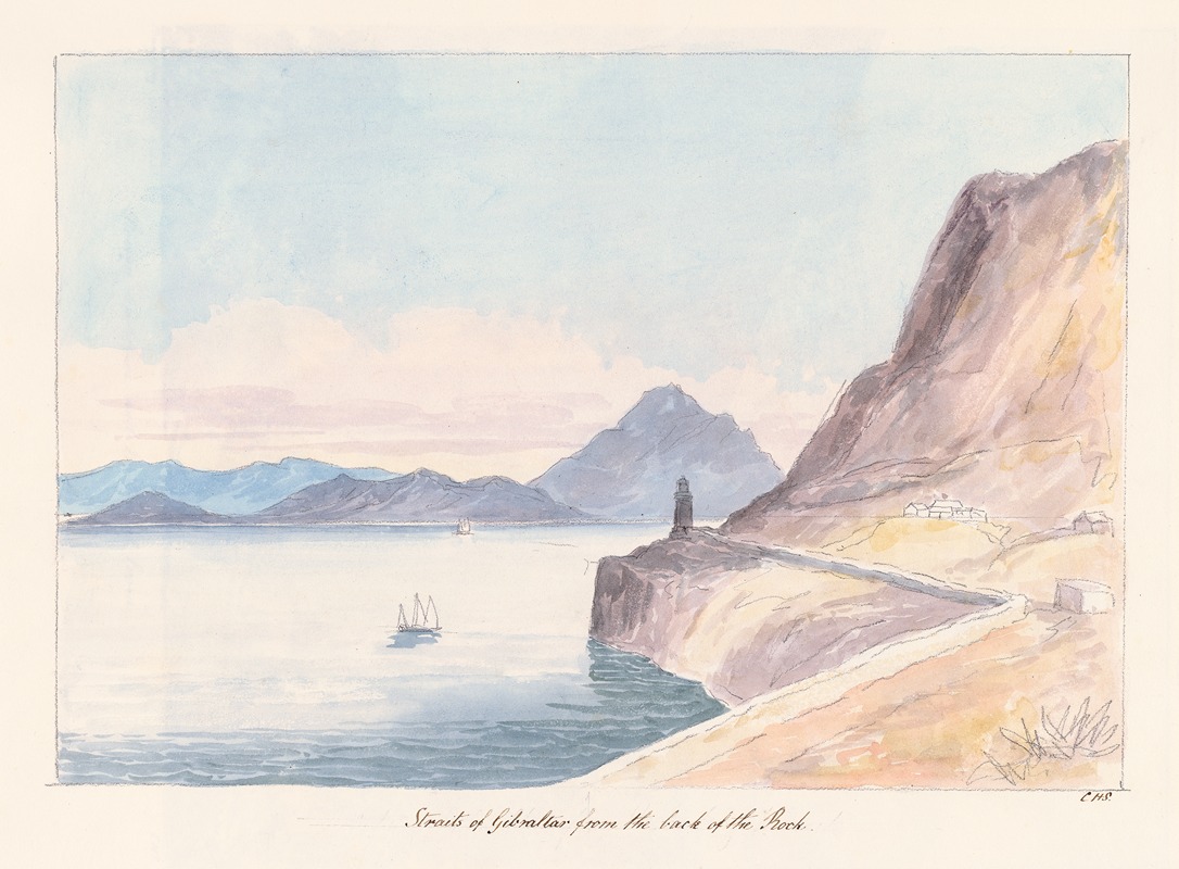 Charles Hamilton Smith - Straits of Gibraltar From the Back of the Rock