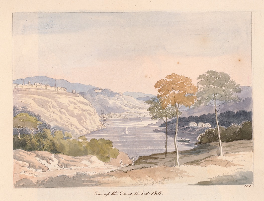 Charles Hamilton Smith - View of the Douro towards Porto