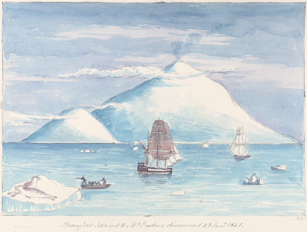 Charles Hamilton Smith - Beaufort Island & Mount Erebus