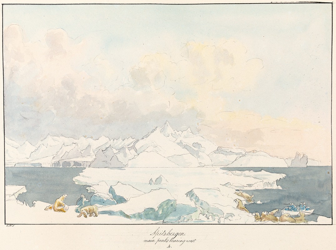 Charles Hamilton Smith - Spitzbergen, Main Peaks Bearing West