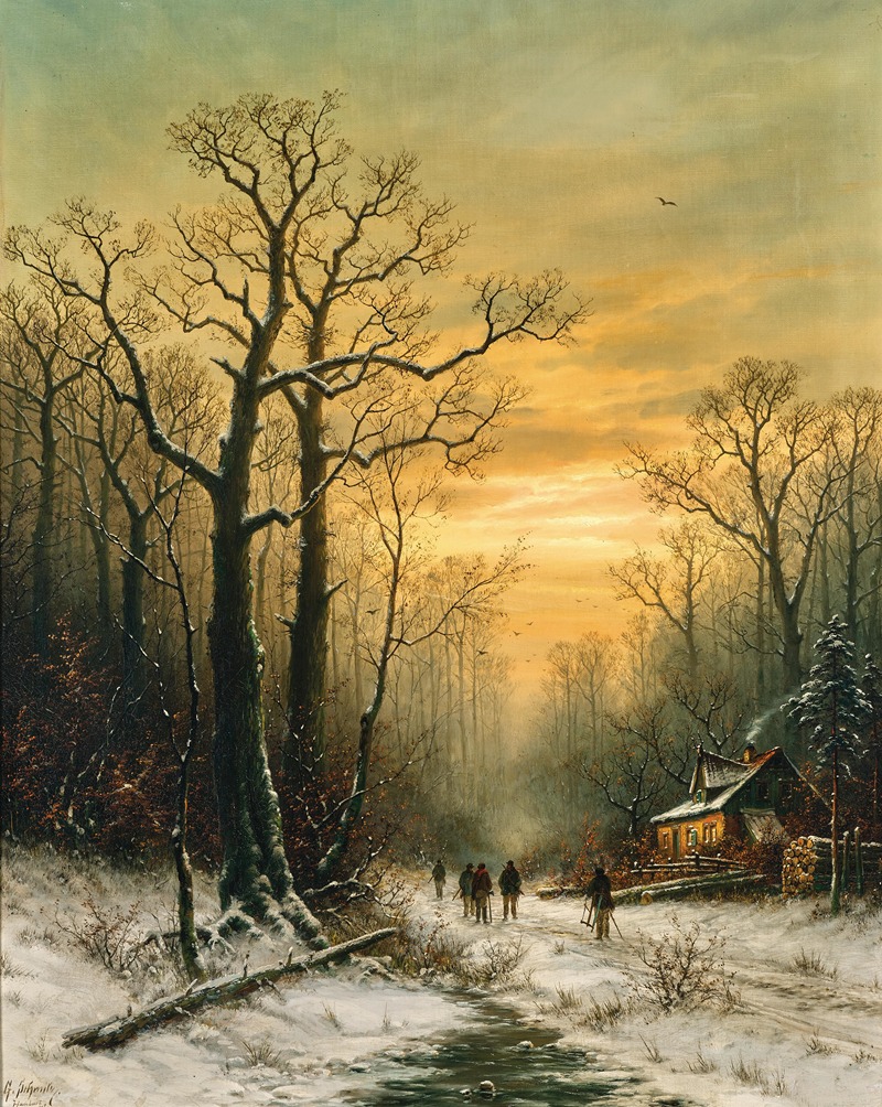 Georg Schmitz - Encounter on the Way Home in Winter