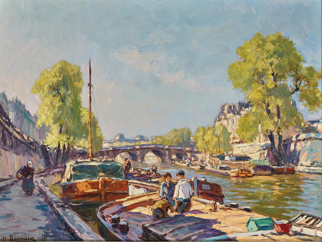 Henri Alphonse Barnoin - Paris, a View of Pont New