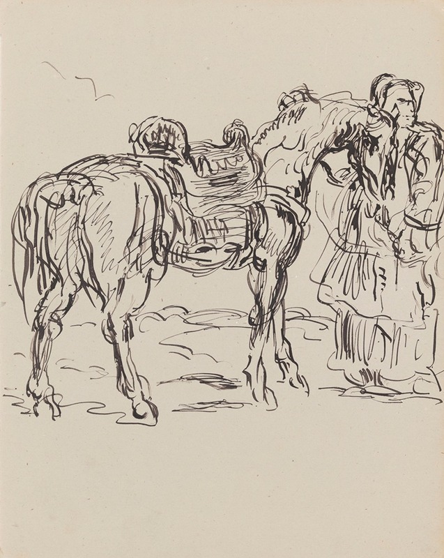 James Ensor - Arabian Horseman and Horse
