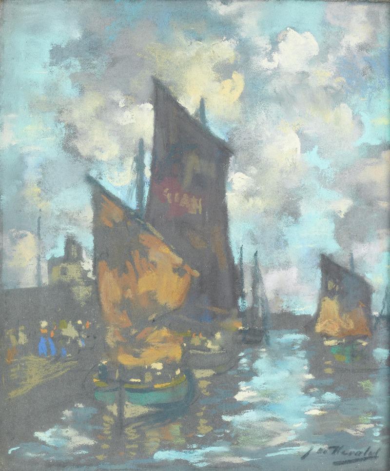James Watterston Herald - Fishing boats in a harbour