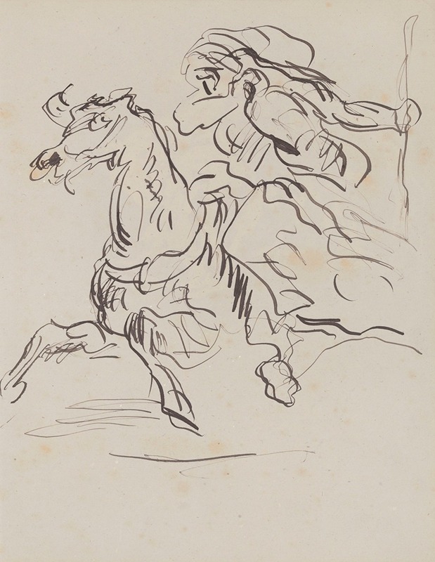 James Ensor - Arabian Horseman in Gallop