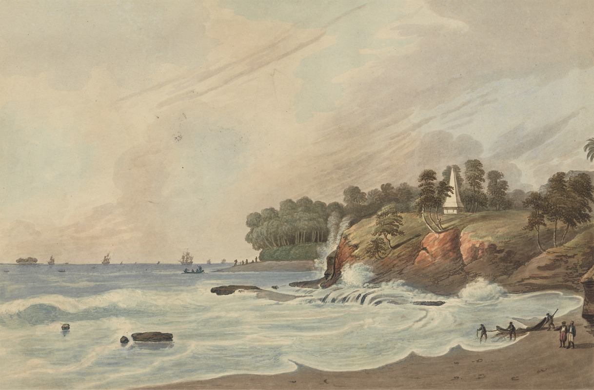 Joseph Constantine Stadler - King’s Cliff and Rat Island, Fort Marlborough, Benkulen, Sumatra, 1799