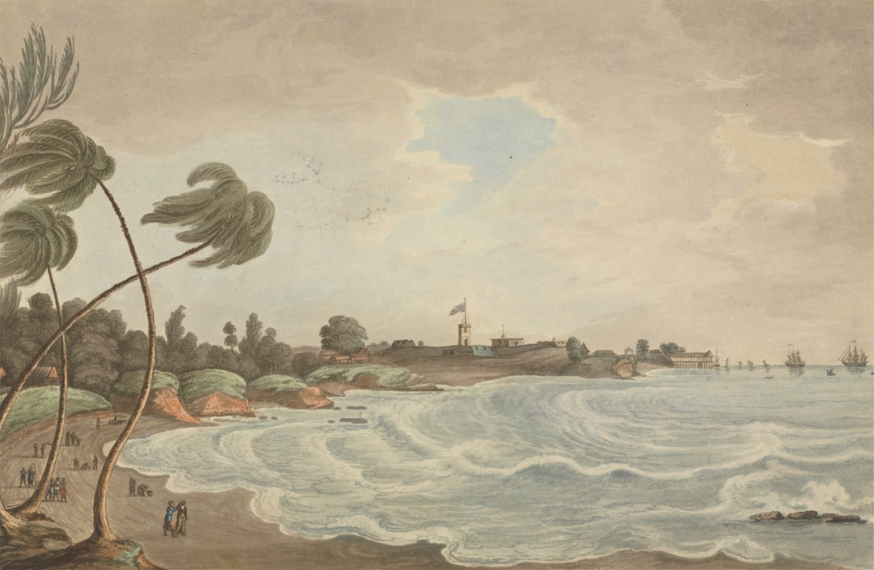 Joseph Constantine Stadler - Bencooler Bay, Small Road & Wharf, Fort Marlborough, Sumakra, 1799