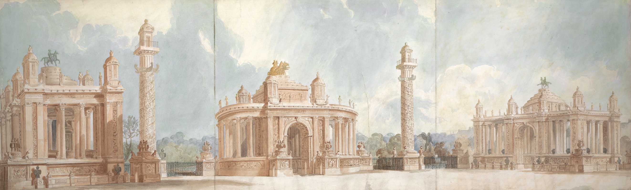 Sir John Soane - Design for Hyde Park and St. James’ Park Entrance